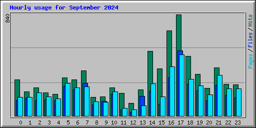 Hourly usage for September 2024