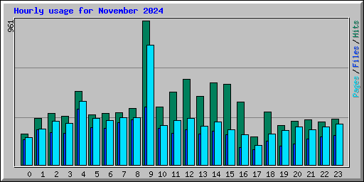 Hourly usage for November 2024