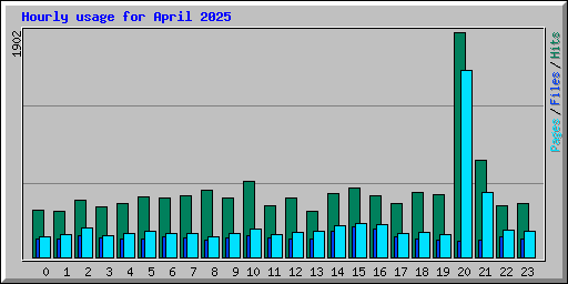 Hourly usage for April 2025