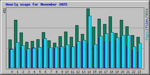 Hourly usage for November 2025